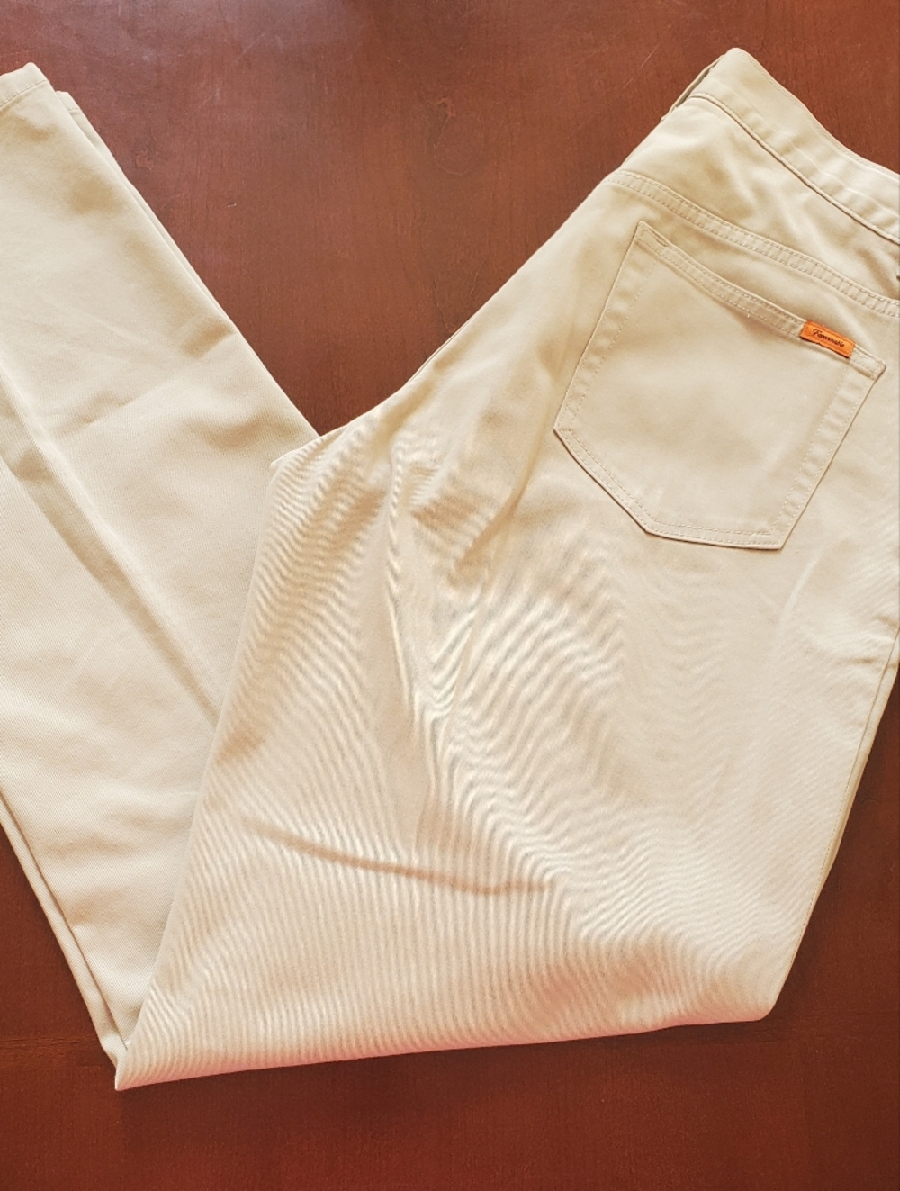 Faconnable Men's Beige Pants With 5 Pocket Design Size 32 - Picture 5 of 8